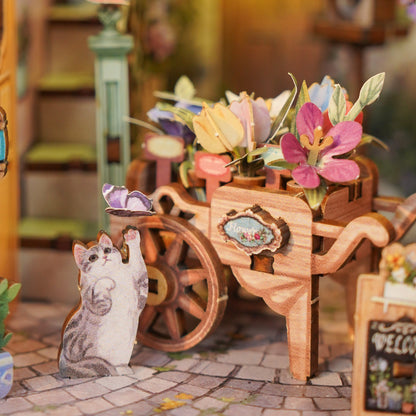 DIY Miniature Book Nook Kit | Flower Shop