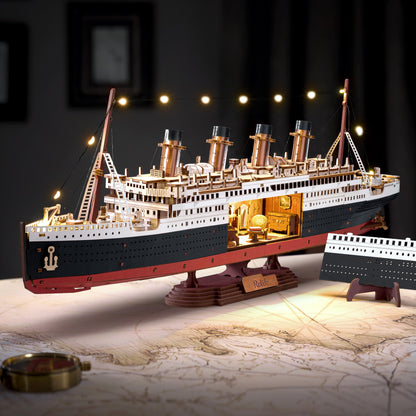 3D Wooden Puzzle | Eternal Atlantic Voyager w/ LED Lights