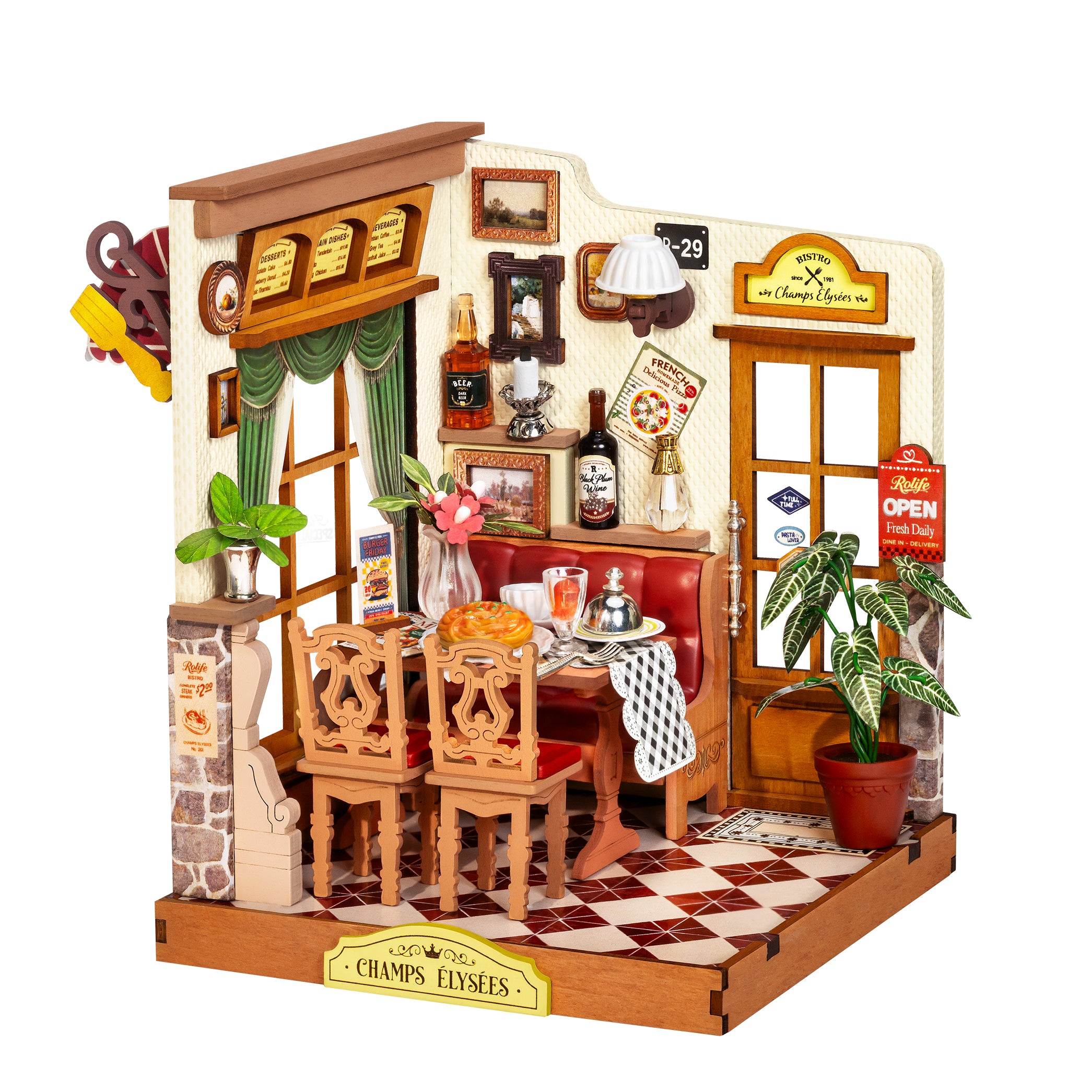 DIY Miniature House Kit | Champs-Élysées Bistro -