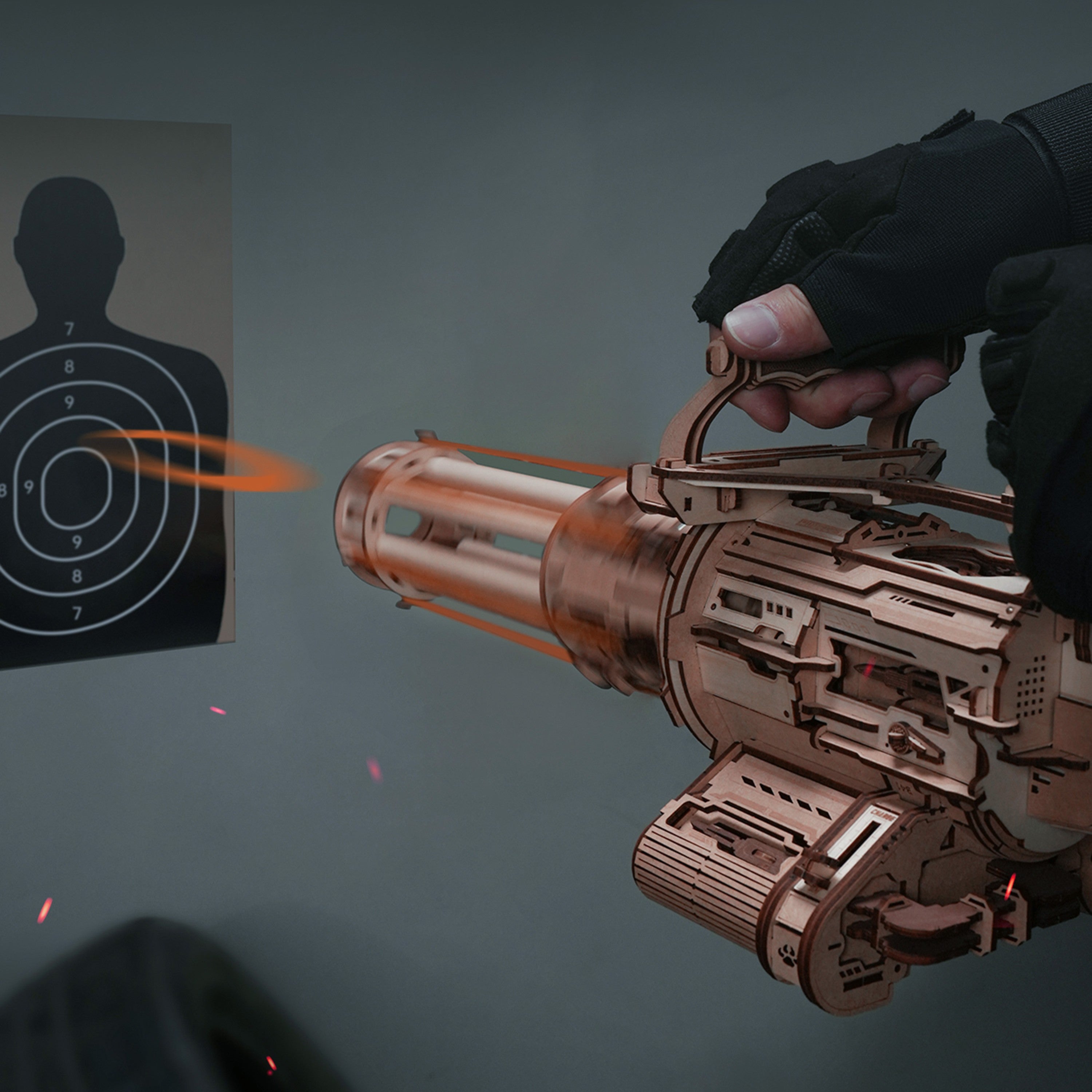 Hands Craft  | Rotating-Barrel Machine Gun w/ LED Lights