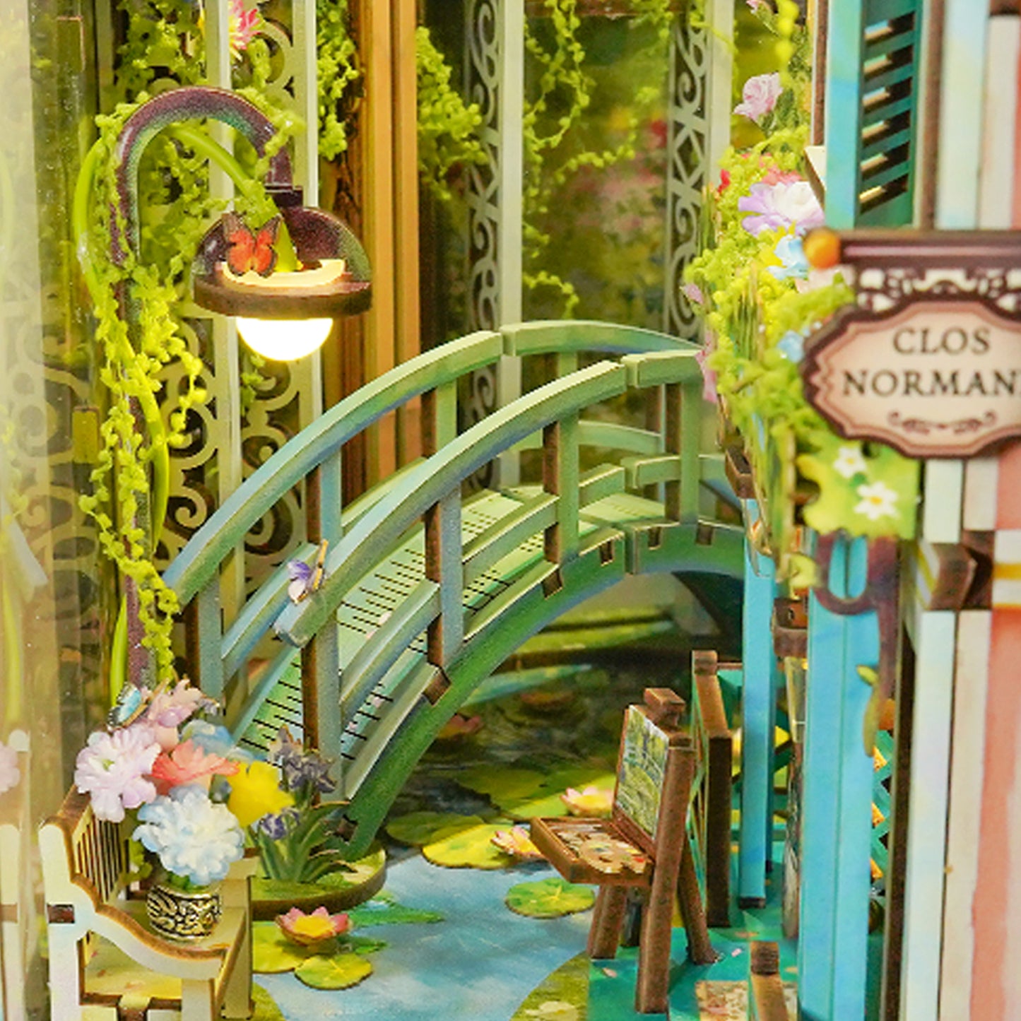 DIY Miniature Book Nook Kit | Giverny Garden