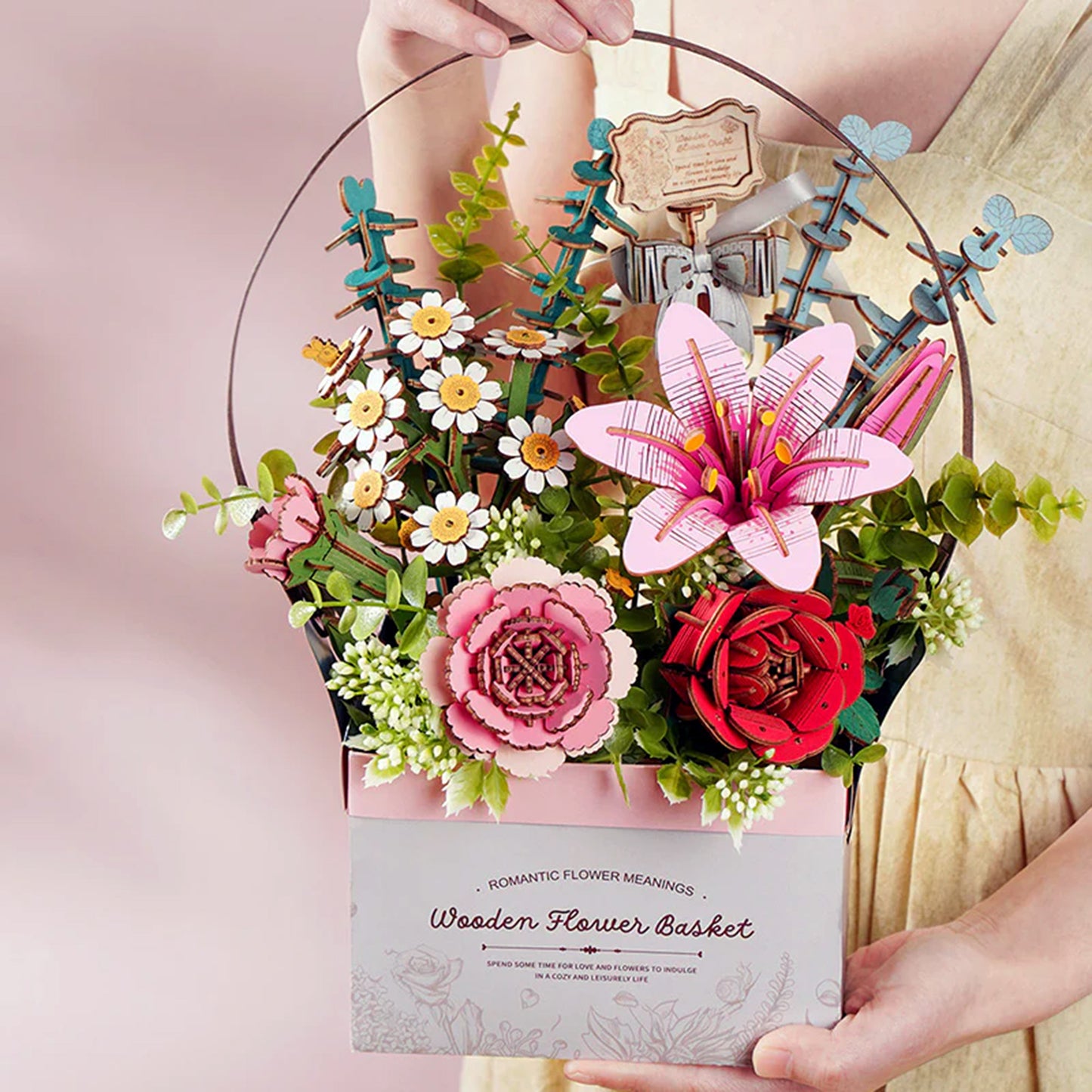 3D Wooden Puzzle | Flower Basket