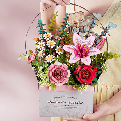 3D Wooden Puzzle | Flower Basket