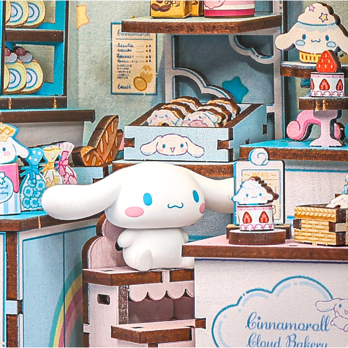 DIY Miniature Book Nook Kit | Cinnamoroll Cloud Bakery