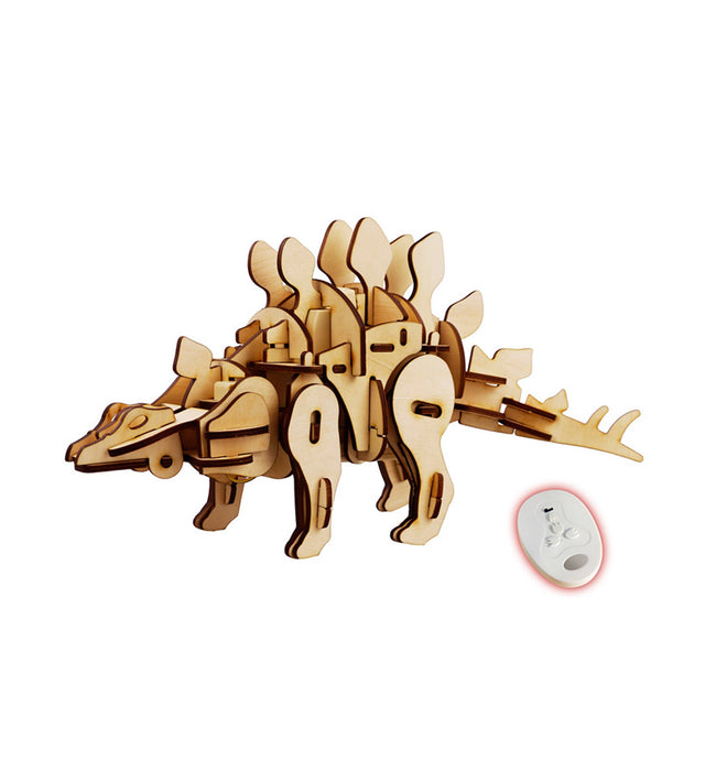 Wooden Puzzle with Light and Sound Control: Stegosaurus