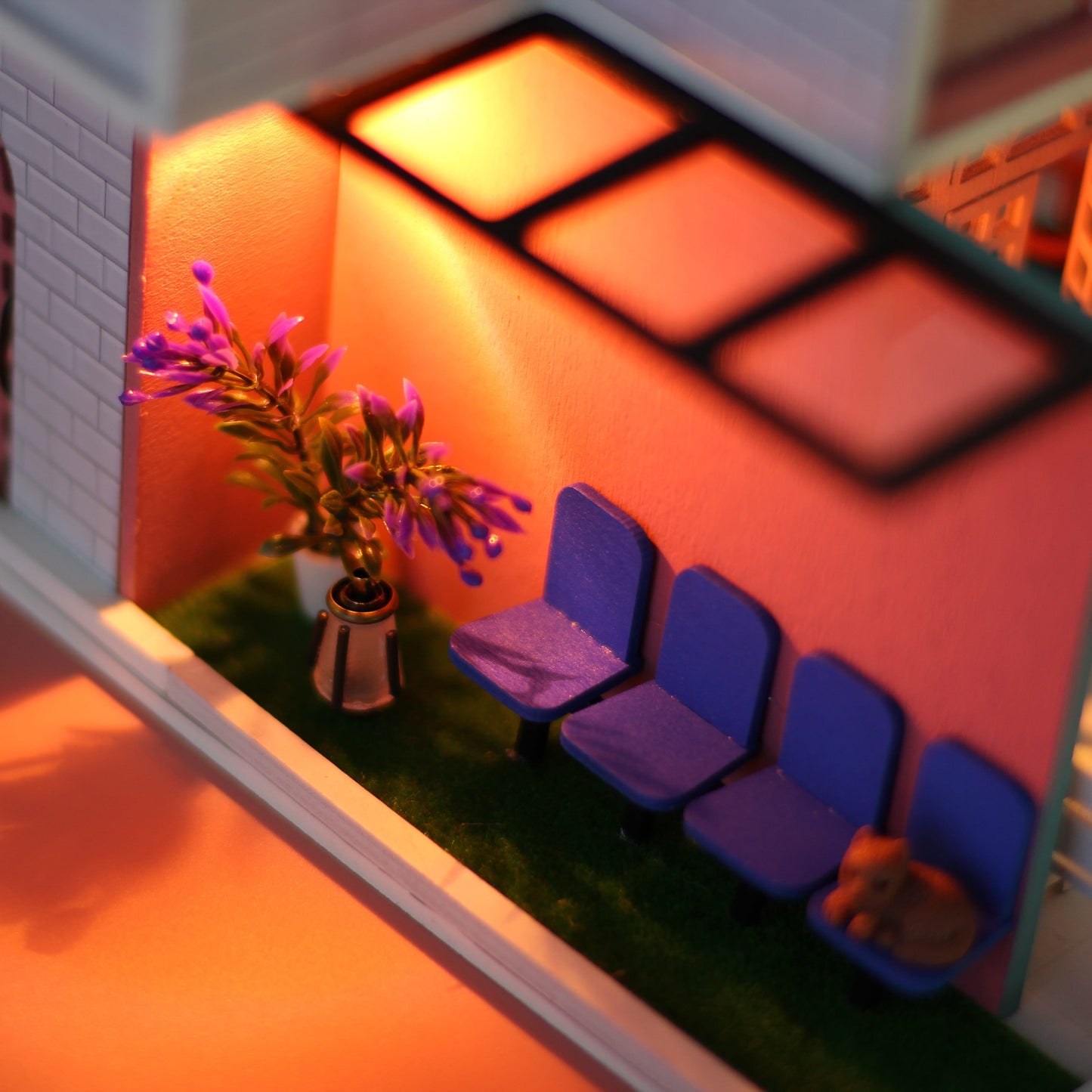 DIY Miniature Dollhouse Kit | Pink Cafe