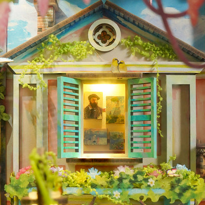 DIY Miniature Book Nook Kit | Giverny Garden