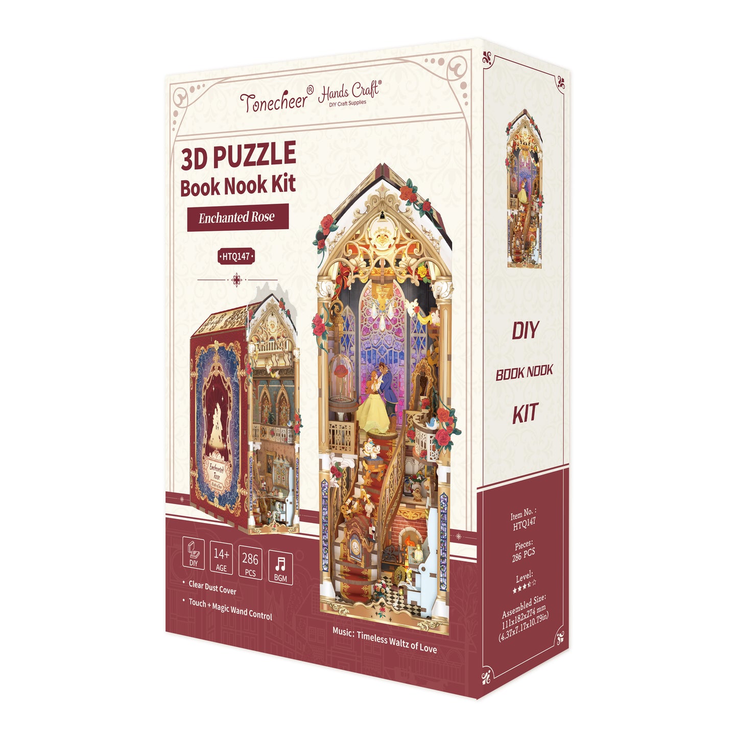 DIY Miniature Book Nook Kit | Enchanted Rose