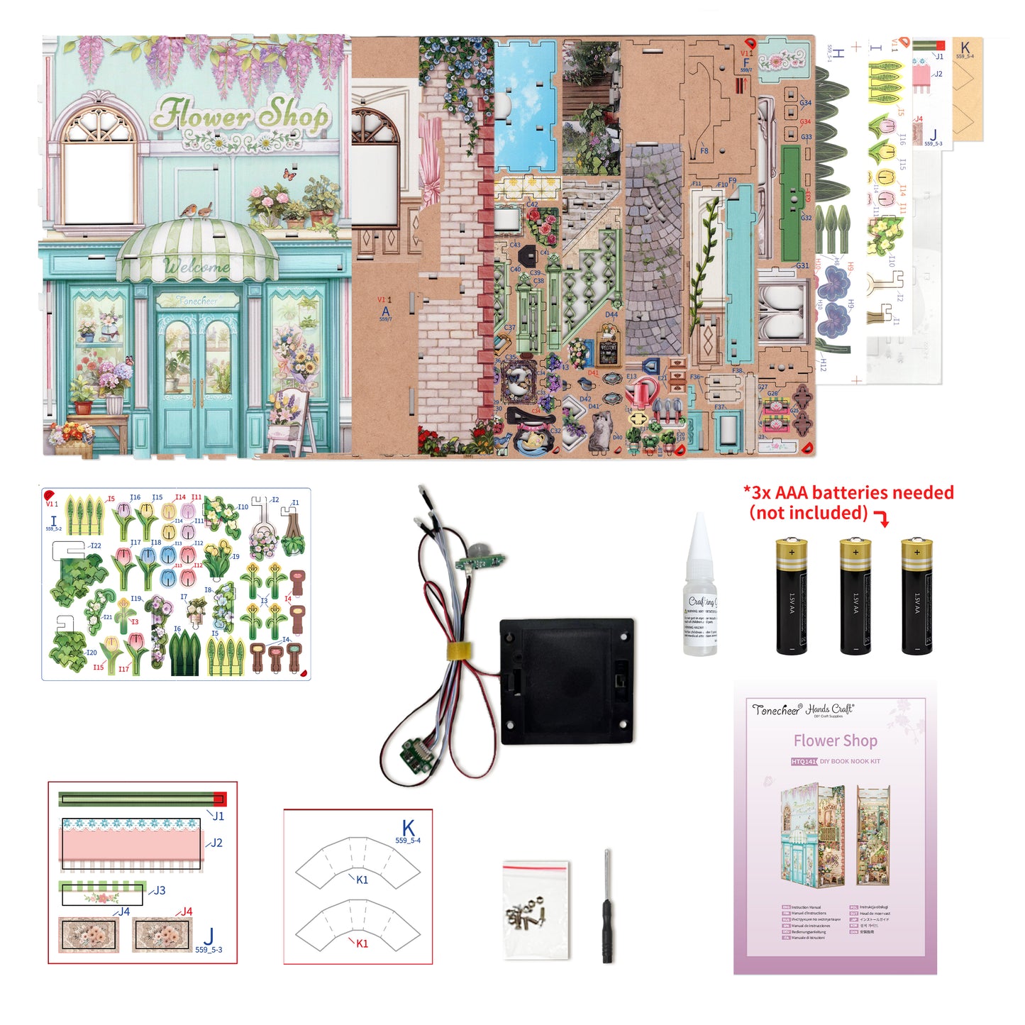 DIY Miniature Book Nook Kit | Flower Shop