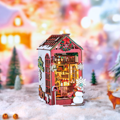DIY Miniature Book Nook Kit | Christmas Indoor Scene