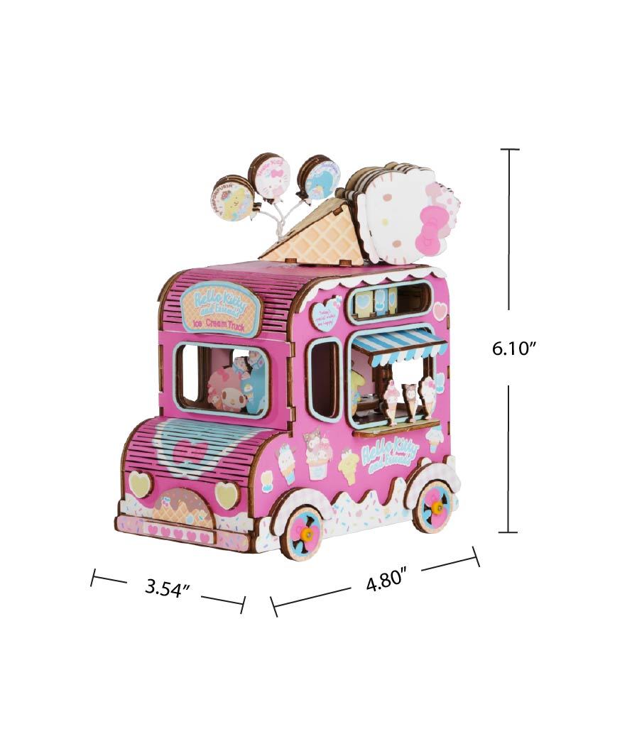 HELLO KITTY ミュージックボックス セット　1988年 Hands Craft 3D Wooden Music Box Puzzle | Hello Kitty® and Friends