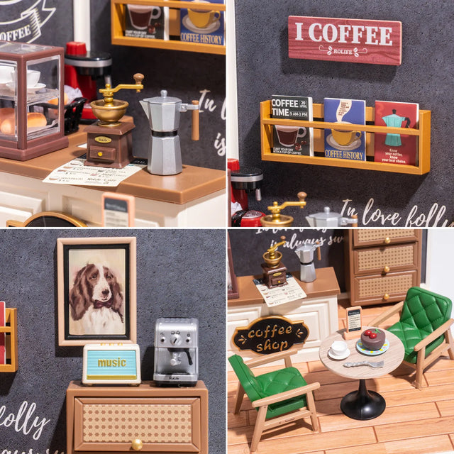 DIY Miniature Dollhouse Kit  Breezy Time Cafe – Hands Craft US, Inc.