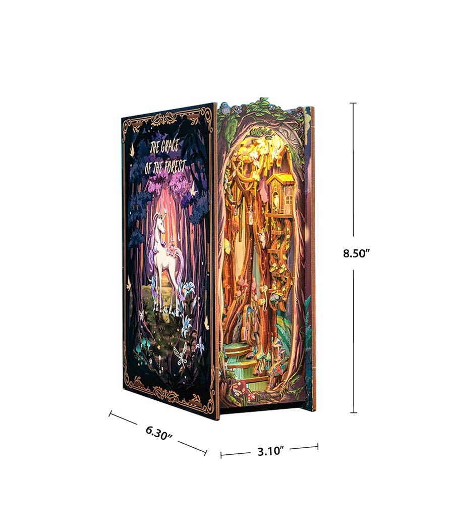 Hands Craft DIY Miniature Book Nook Kit | Grace of the Forest w