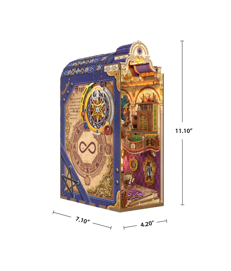 Hands Craft DIY Miniature Book Nook Kit | Magical Library