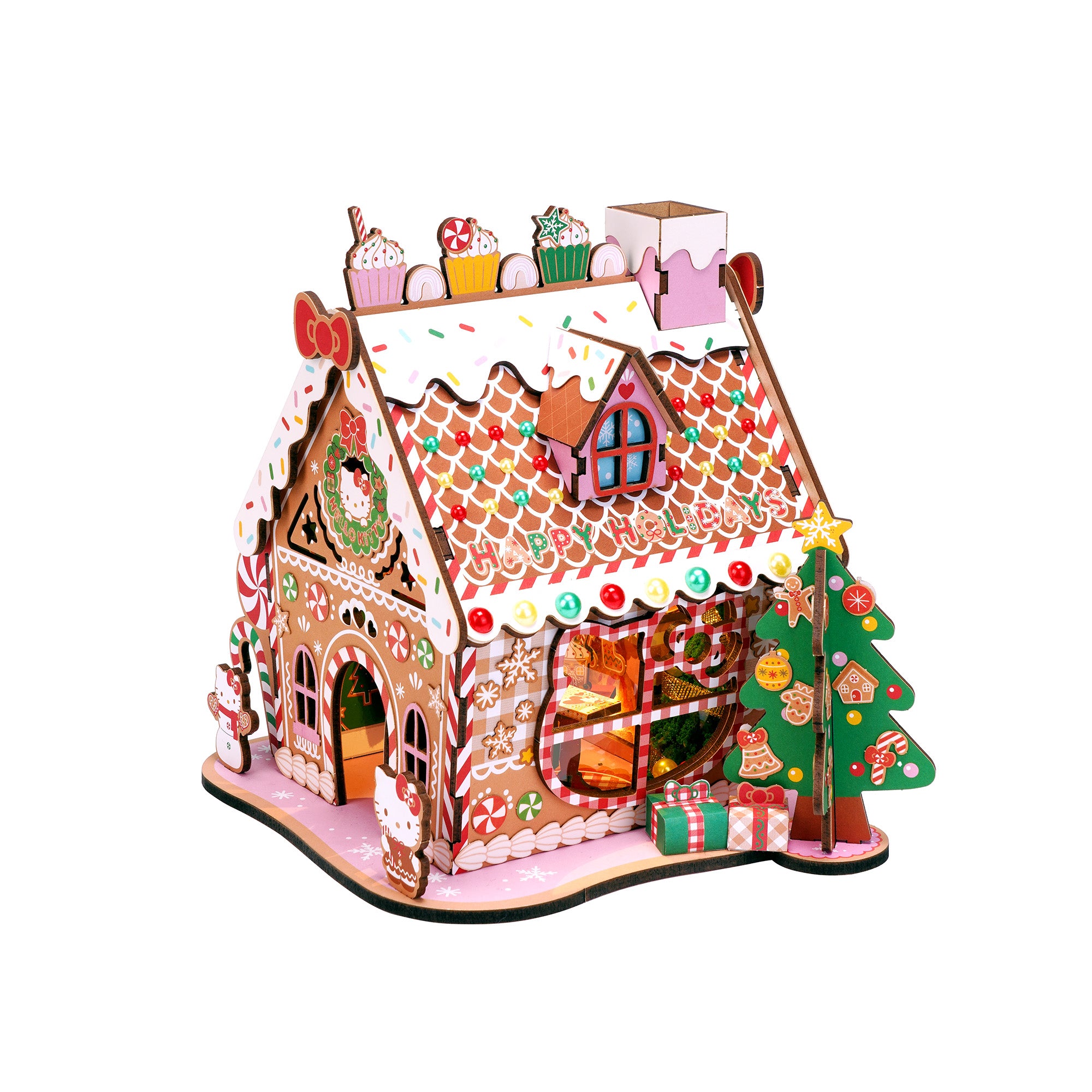 Hands Craft 3D DIY Miniatures Wooden Puzzle | Hello Kitty® Gingerbread House