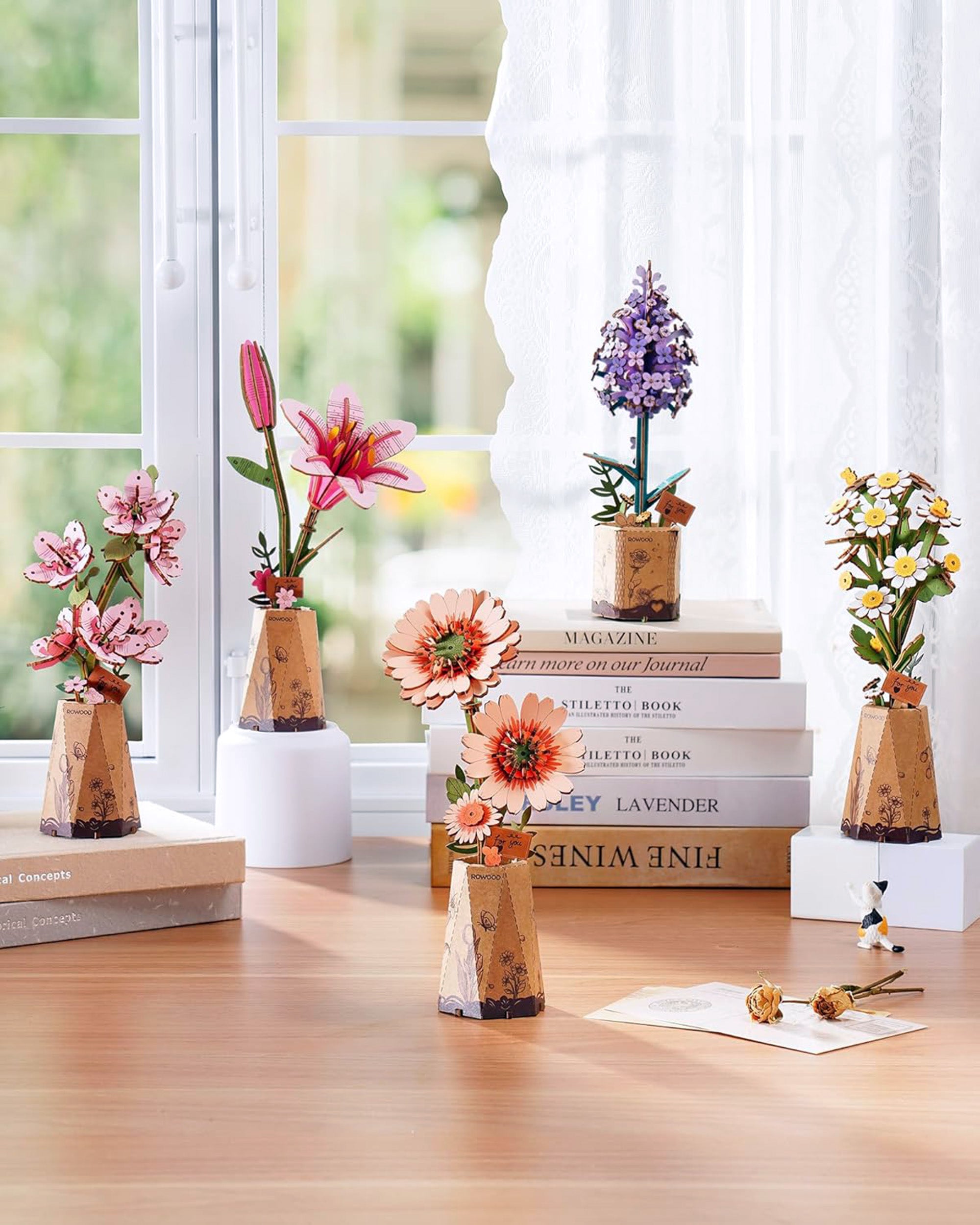Hands Craft 3D Modern Wooden Puzzle | Orange Gerbera Daisy