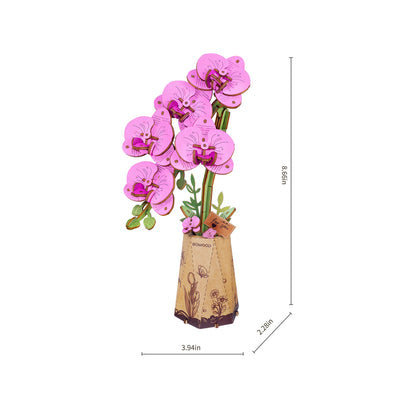 Hands Craft 3D Modern Wooden Puzzle | Purple Moth Orchid