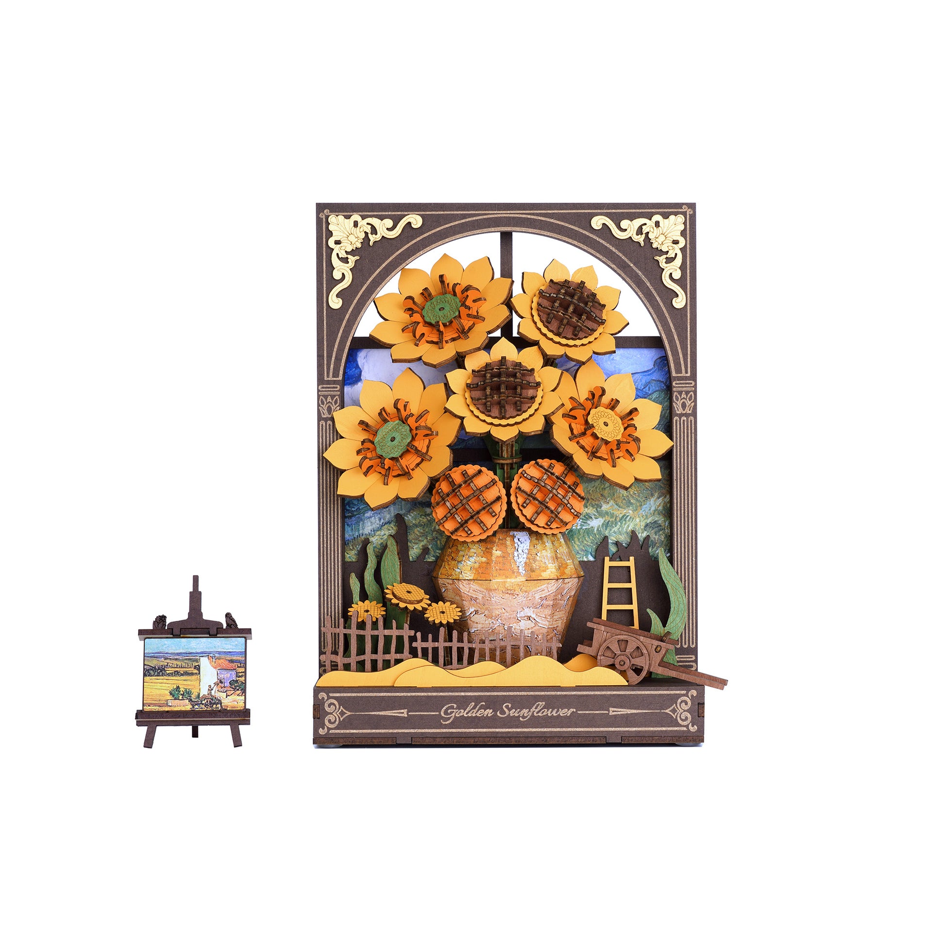 Hands Craft 3D Wooden Puzzle | Golden Sunflower w/ LED Lights