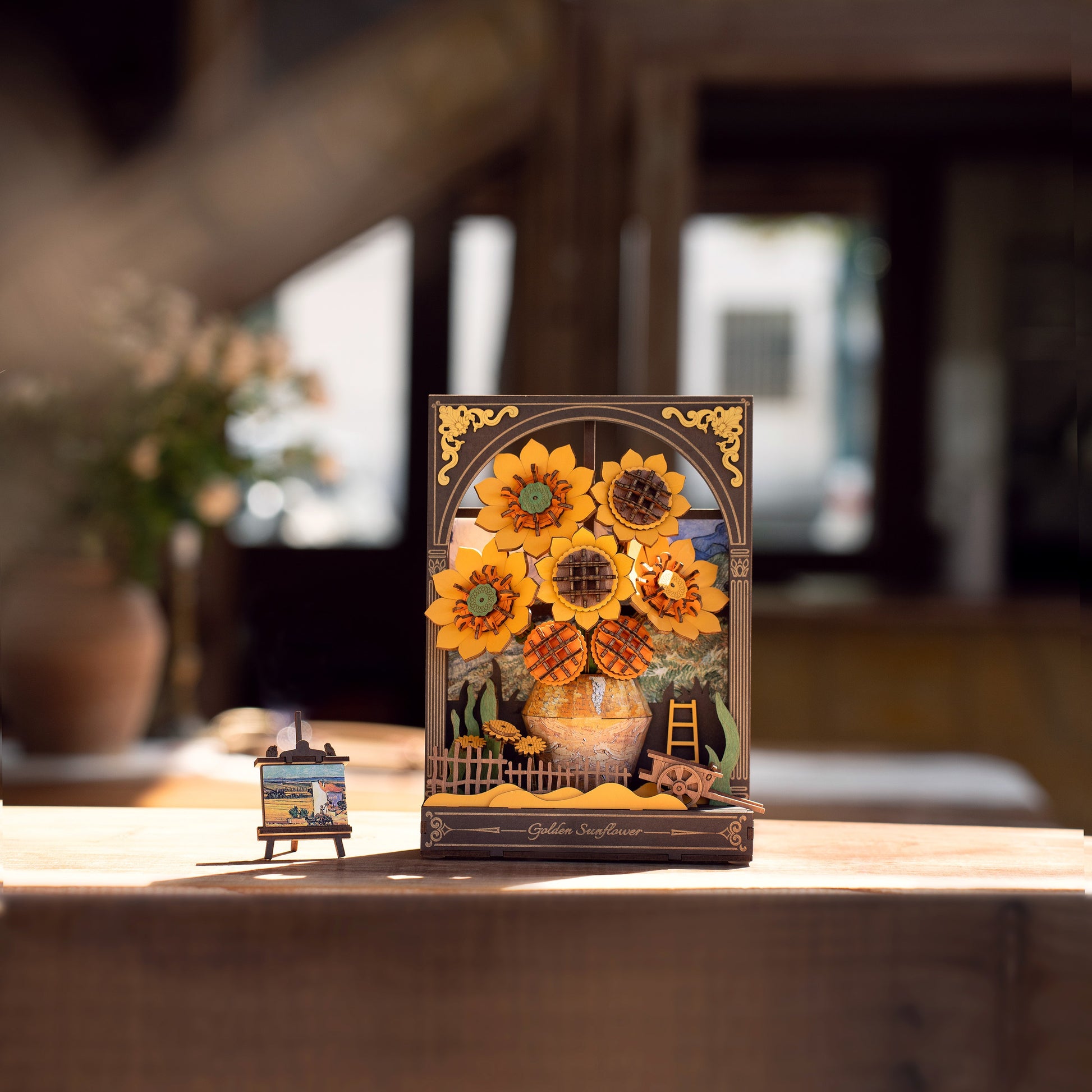 Hands Craft 3D Wooden Puzzle | Golden Sunflower w/ LED Lights