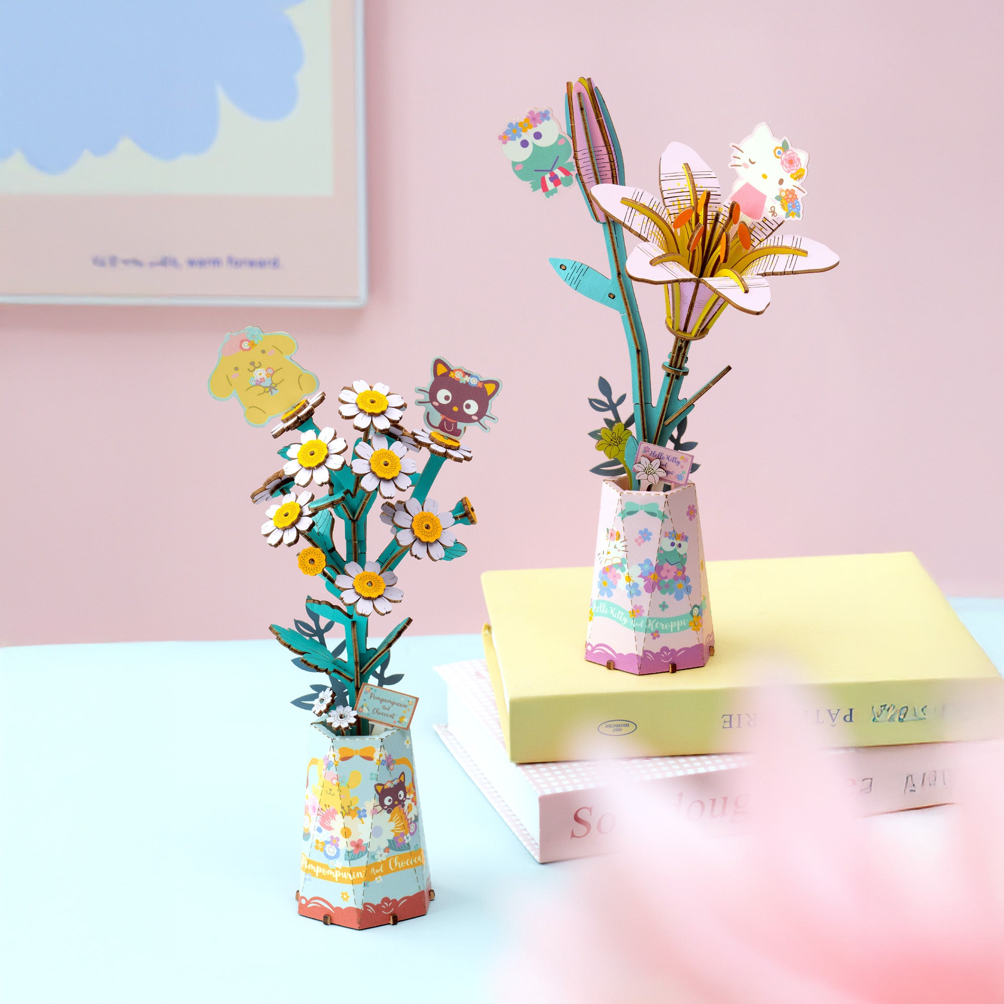 Hands Craft 3D Wooden Puzzle | Hello Kitty® and Friends Pompompurin & Chococat Chamomile