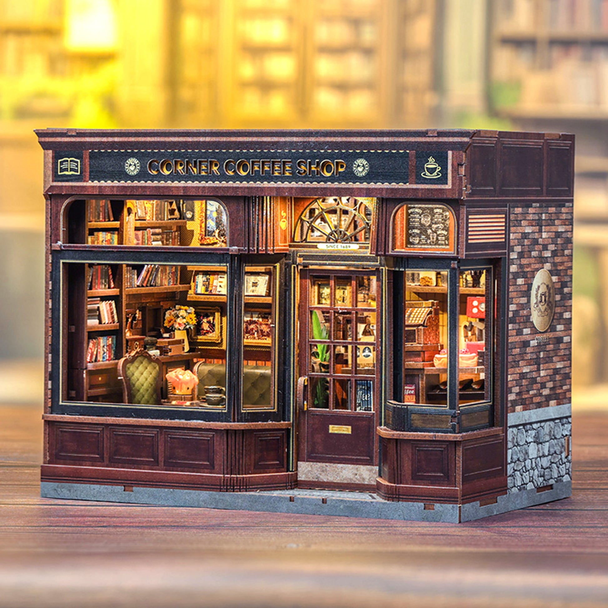 Hands Craft DIY Book Nook Kit | Corner Coffee Shop 