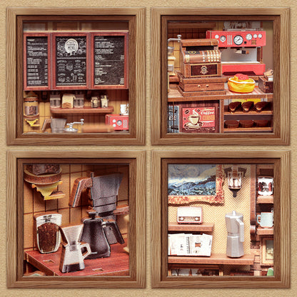 Hands Craft DIY Book Nook Kit | Corner Coffee Shop 