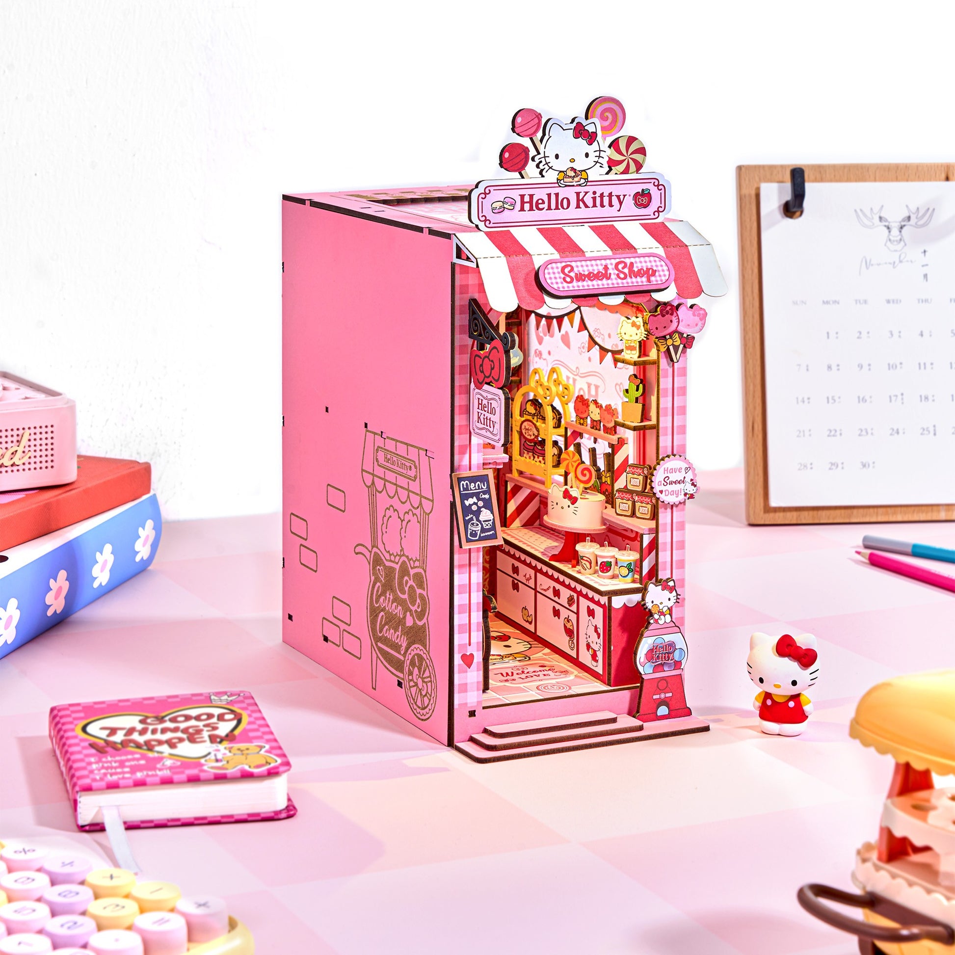 Hands Craft DIY Book Nook Kit | Hello Kitty® Sweet Shop