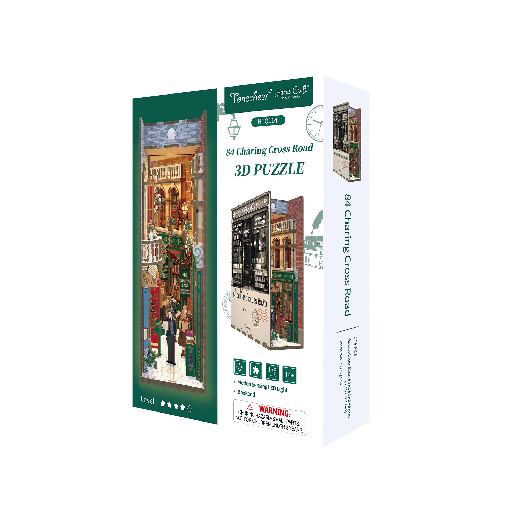 Hands Craft DIY Miniature Book Nook Kit | 84 Charing Cross Road