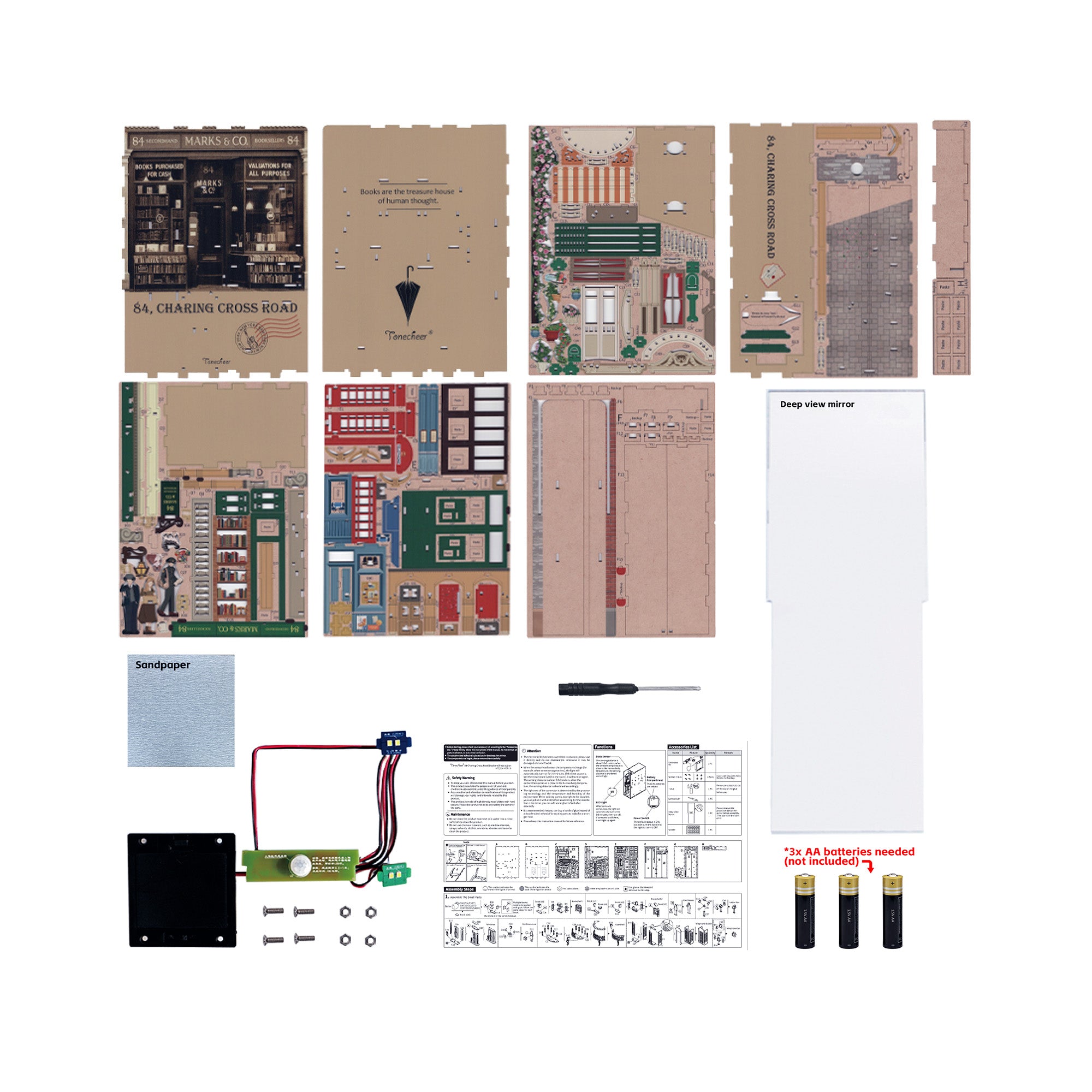 Hands Craft DIY Miniature Book Nook Kit | 84 Charing Cross Road