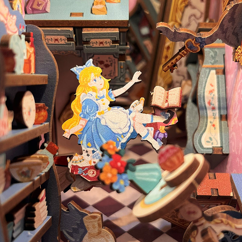 Hands Craft DIY Miniature Book Nook Kit | Alice's Adventure
