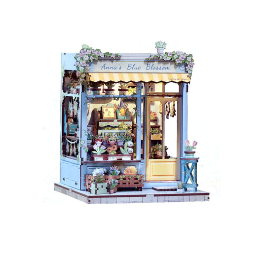 Hands Craft DIY Miniature Book Nook Kit | Anna‘s Blue Blossom