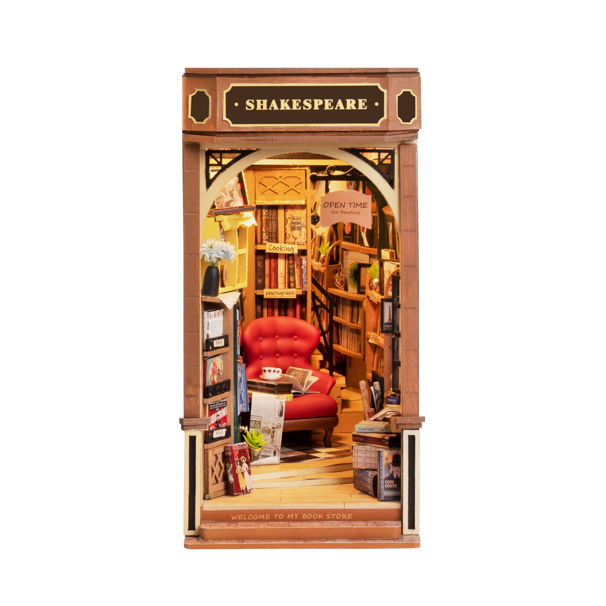 Hands Craft DIY Miniature Book Nook Kit | Bookstore