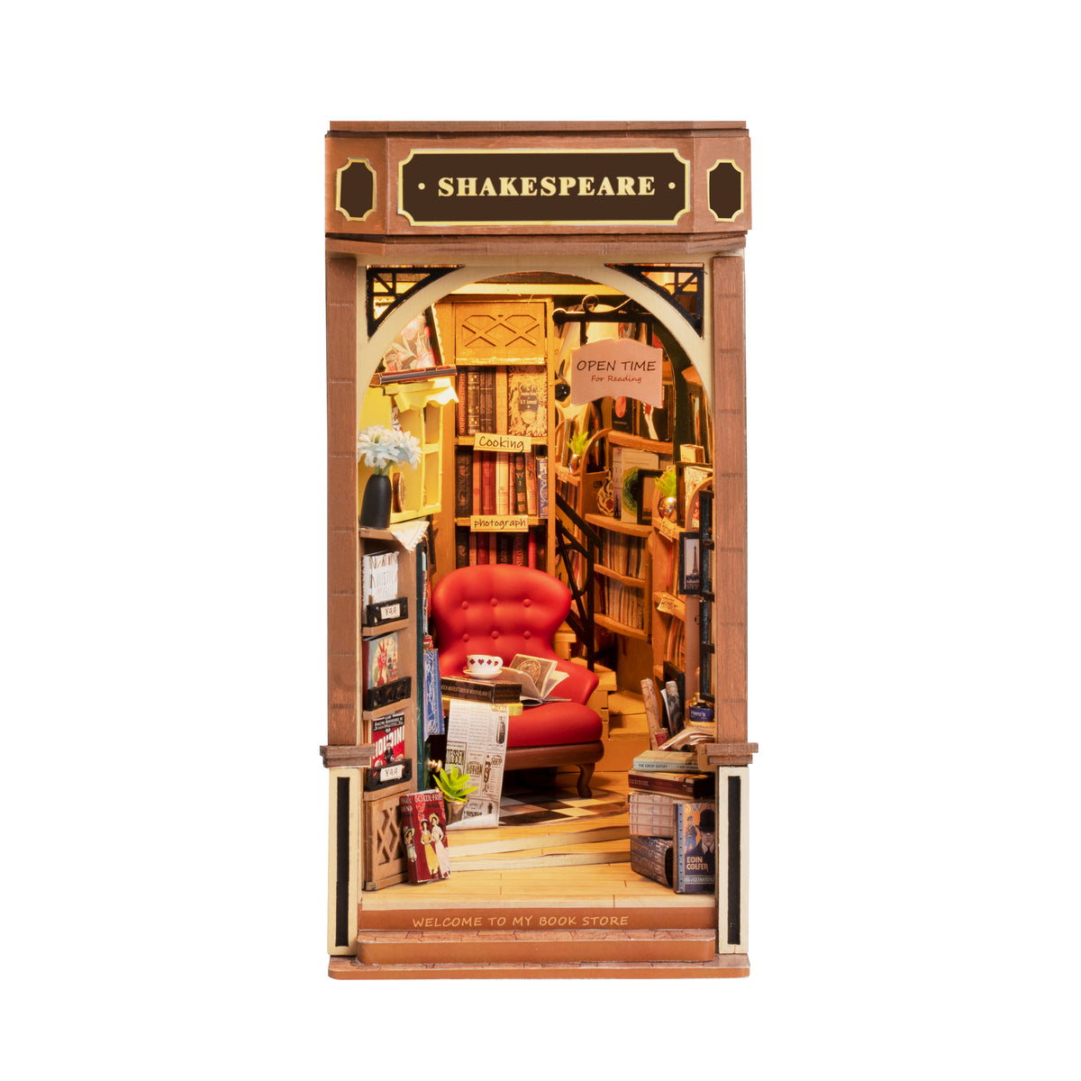 Hands Craft DIY Miniature Book Nook Kit | Bookstore