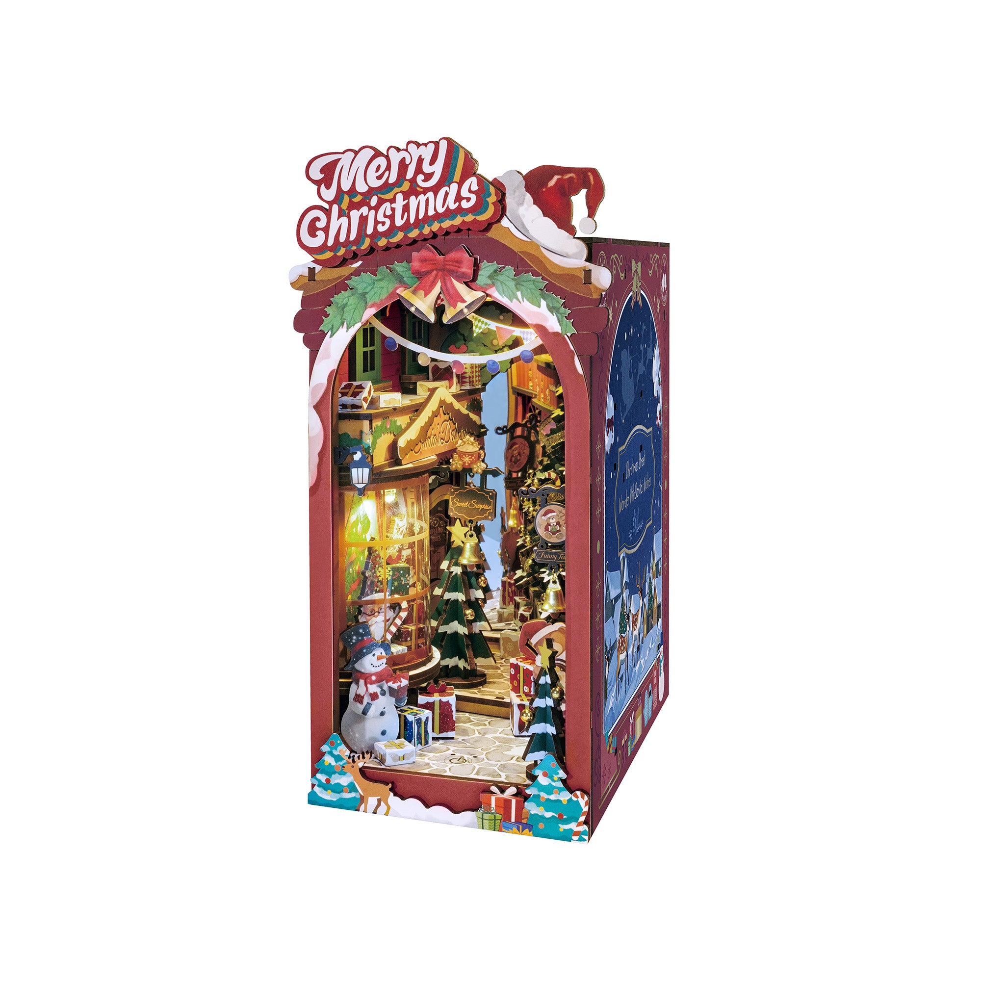 Hands Craft DIY Miniature Book Nook Kit | Christmas Street