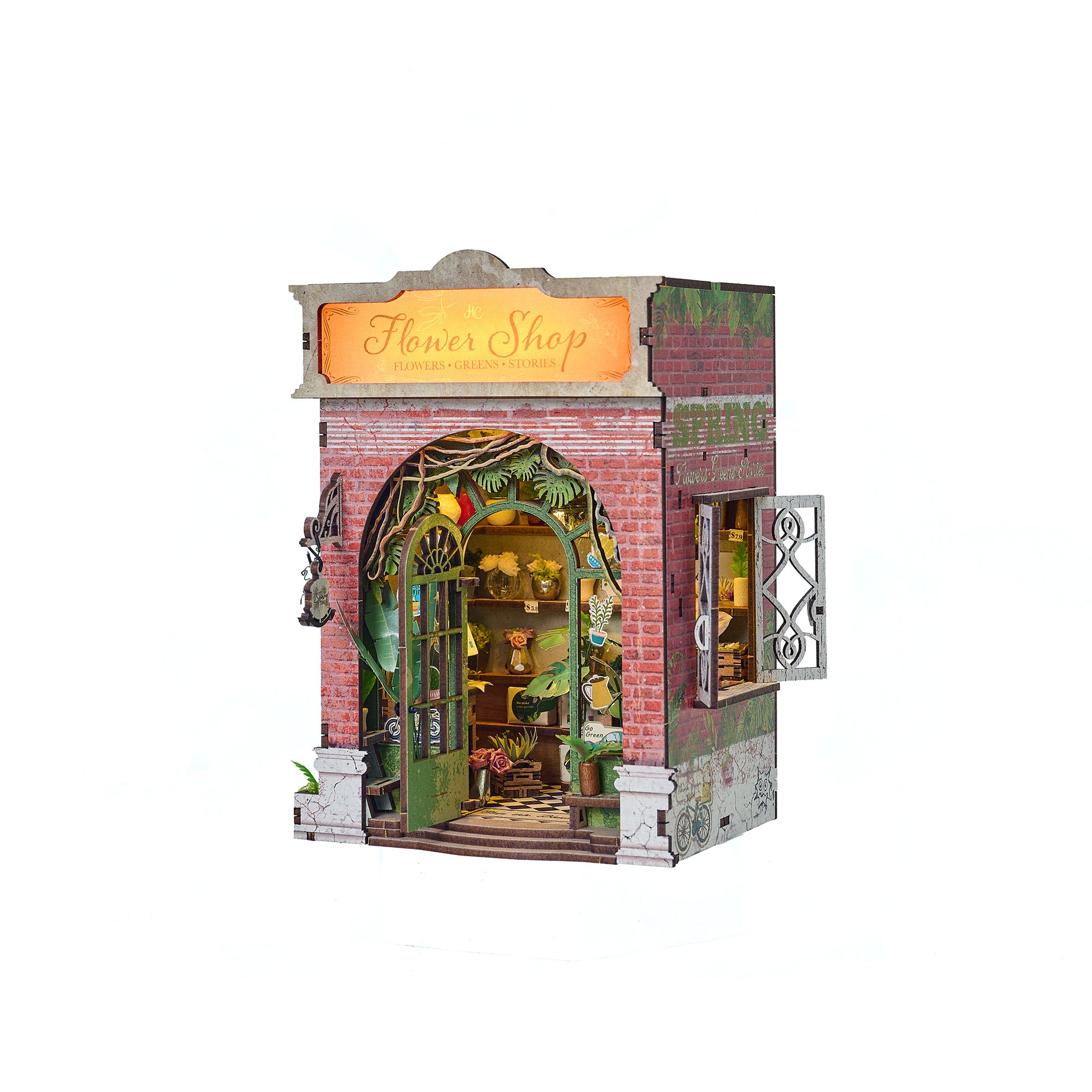 Hands Craft DIY Miniature Book Nook Kit | Flower Shop