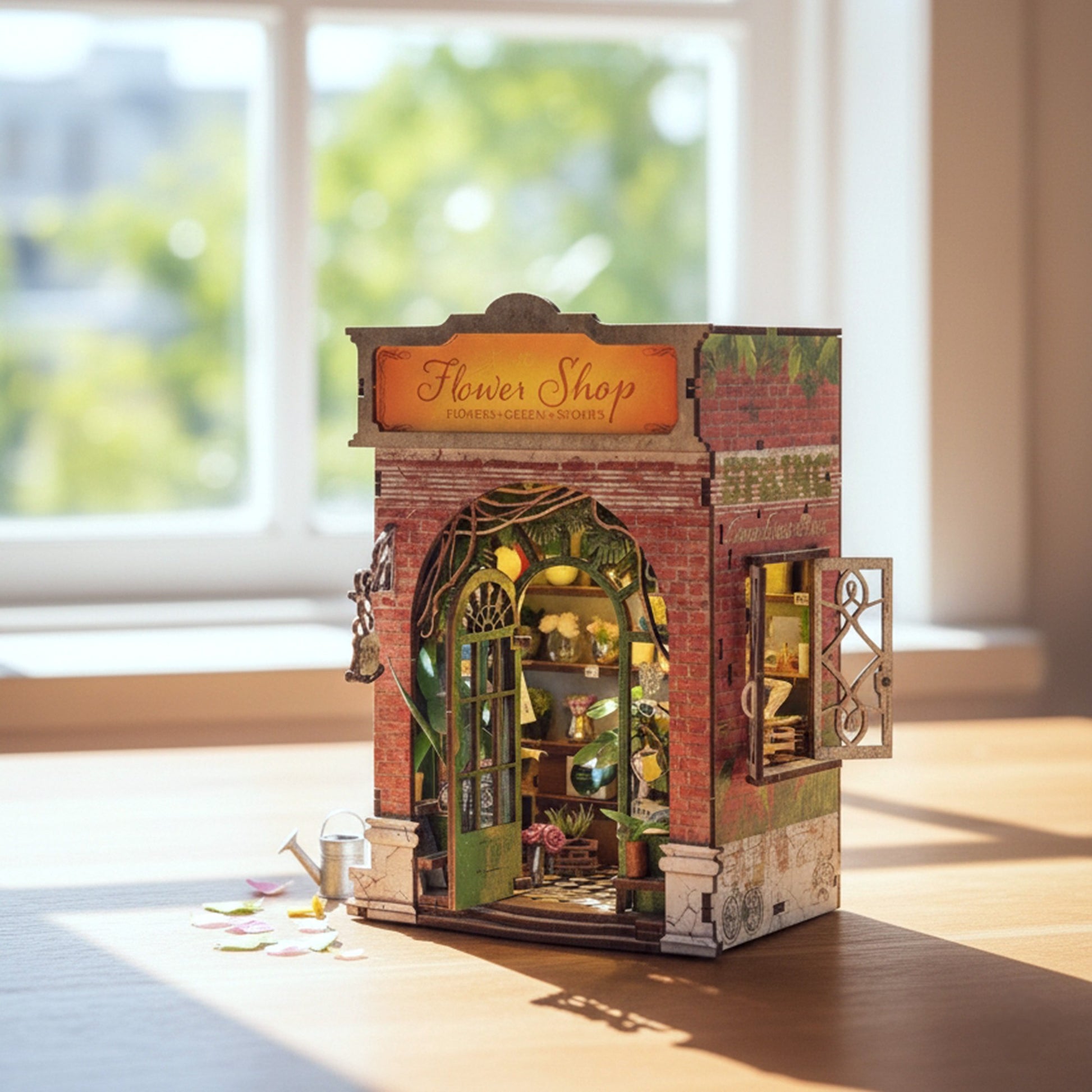 Hands Craft DIY Miniature Book Nook Kit | Flower Shop