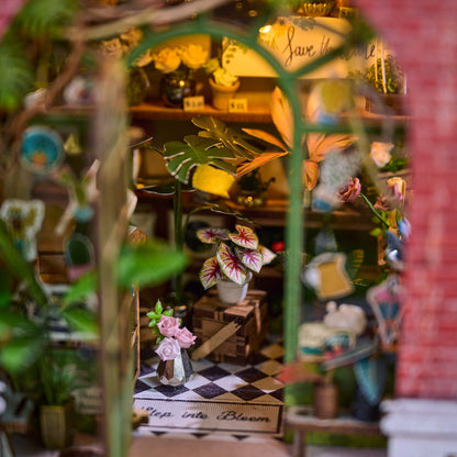 Hands Craft DIY Miniature Book Nook Kit | Flower Shop