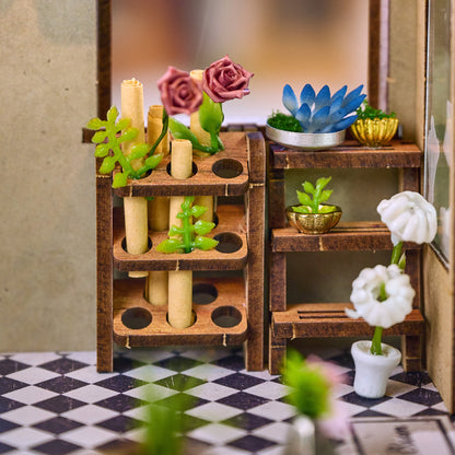 Hands Craft DIY Miniature Book Nook Kit | Flower Shop
