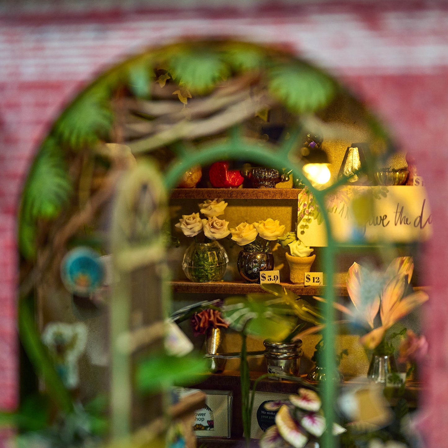 Hands Craft DIY Miniature Book Nook Kit | Flower Shop