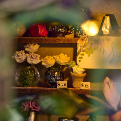 Hands Craft DIY Miniature Book Nook Kit | Flower Shop