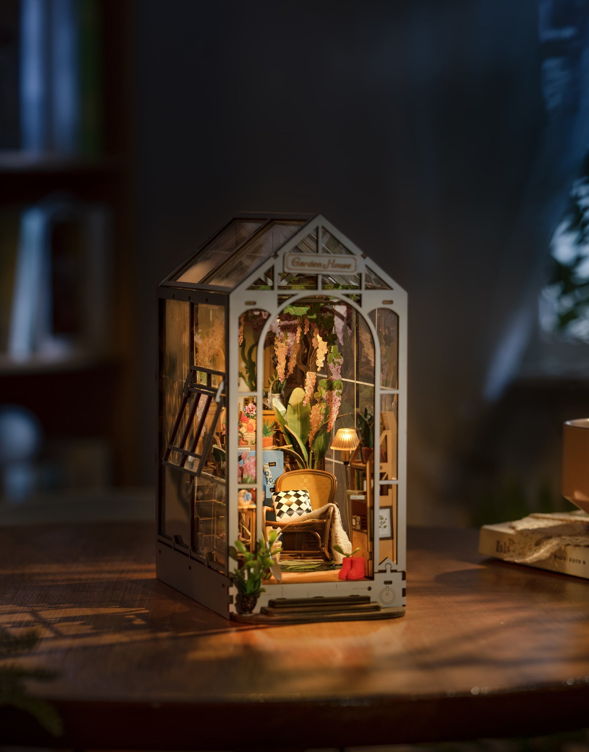 Hands Craft DIY Miniature Book Nook Kit | Garden House