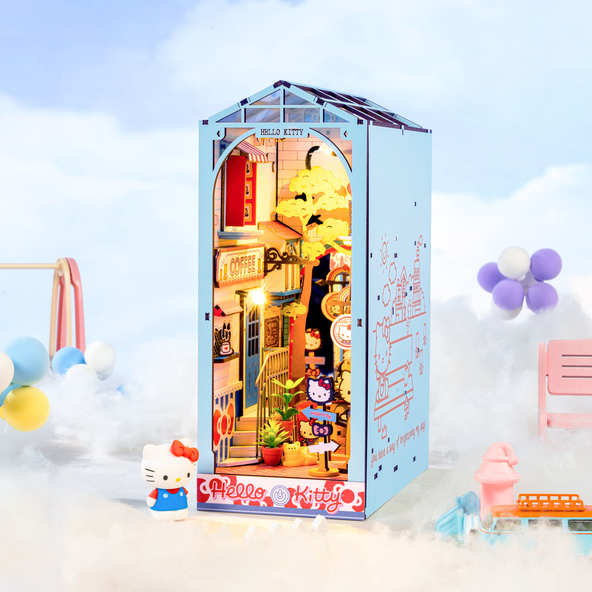 Hello Square Hands Craft DIY Miniature Book Nook Kit | Hello Kitty® Town Square ...