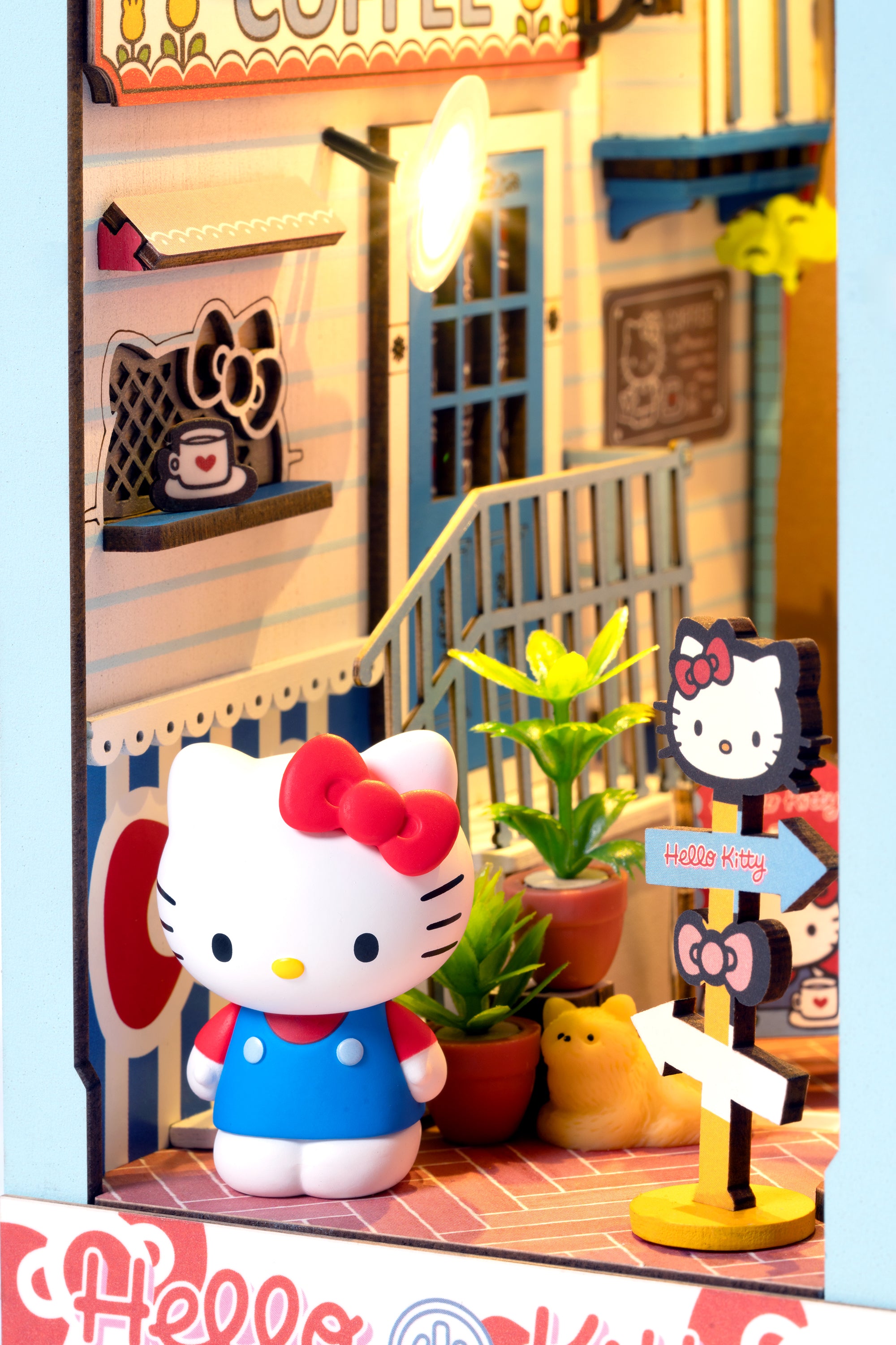 Hands Craft DIY Miniature Book Nook Kit | Hello Kitty® Town Square