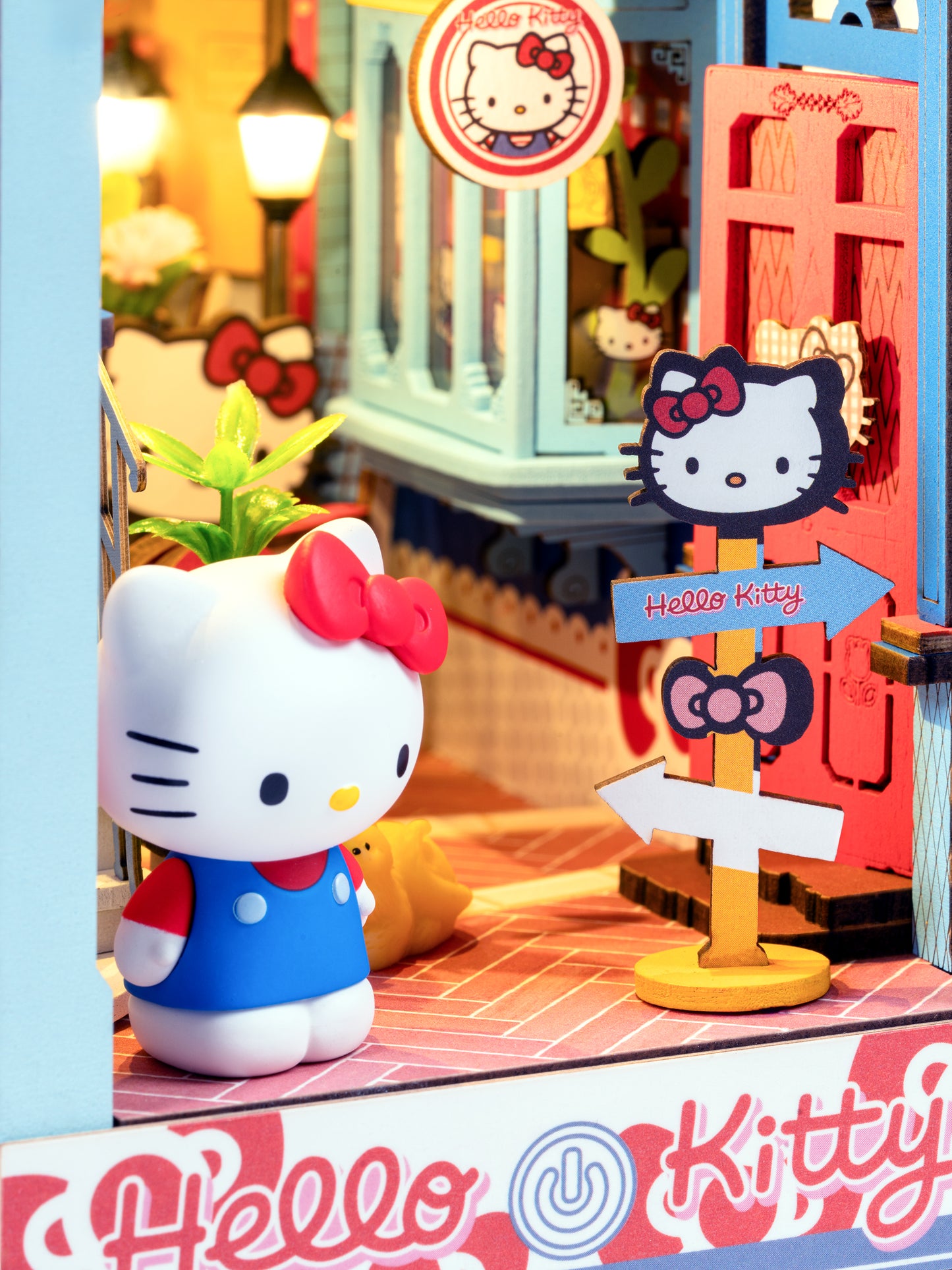 Hands Craft DIY Miniature Book Nook Kit | Hello Kitty® Town Square 