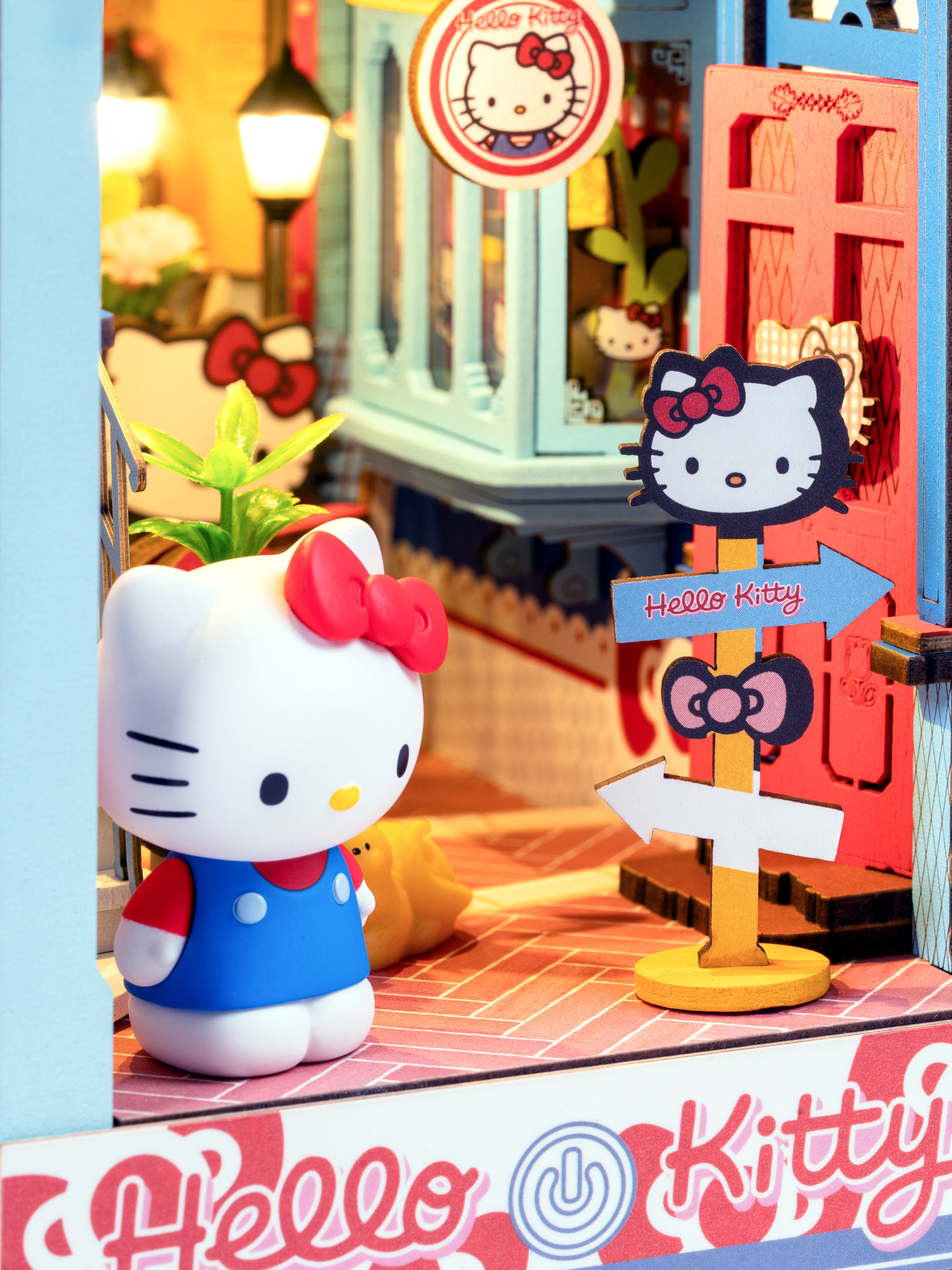 Hands Craft DIY Miniature Book Nook Kit | Hello Kitty® Town Square 