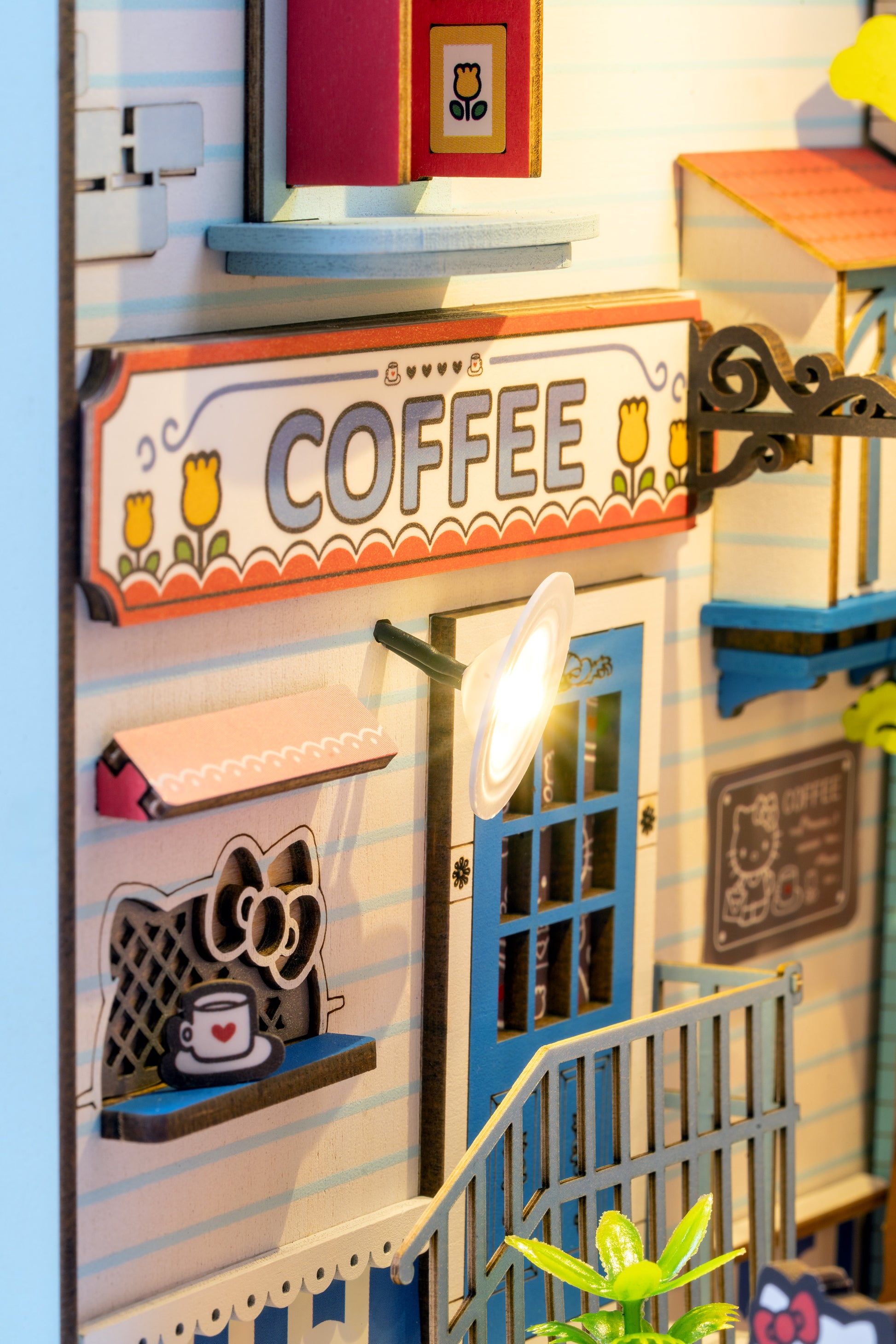 Hands Craft DIY Miniature Book Nook Kit | Hello Kitty® Town Square