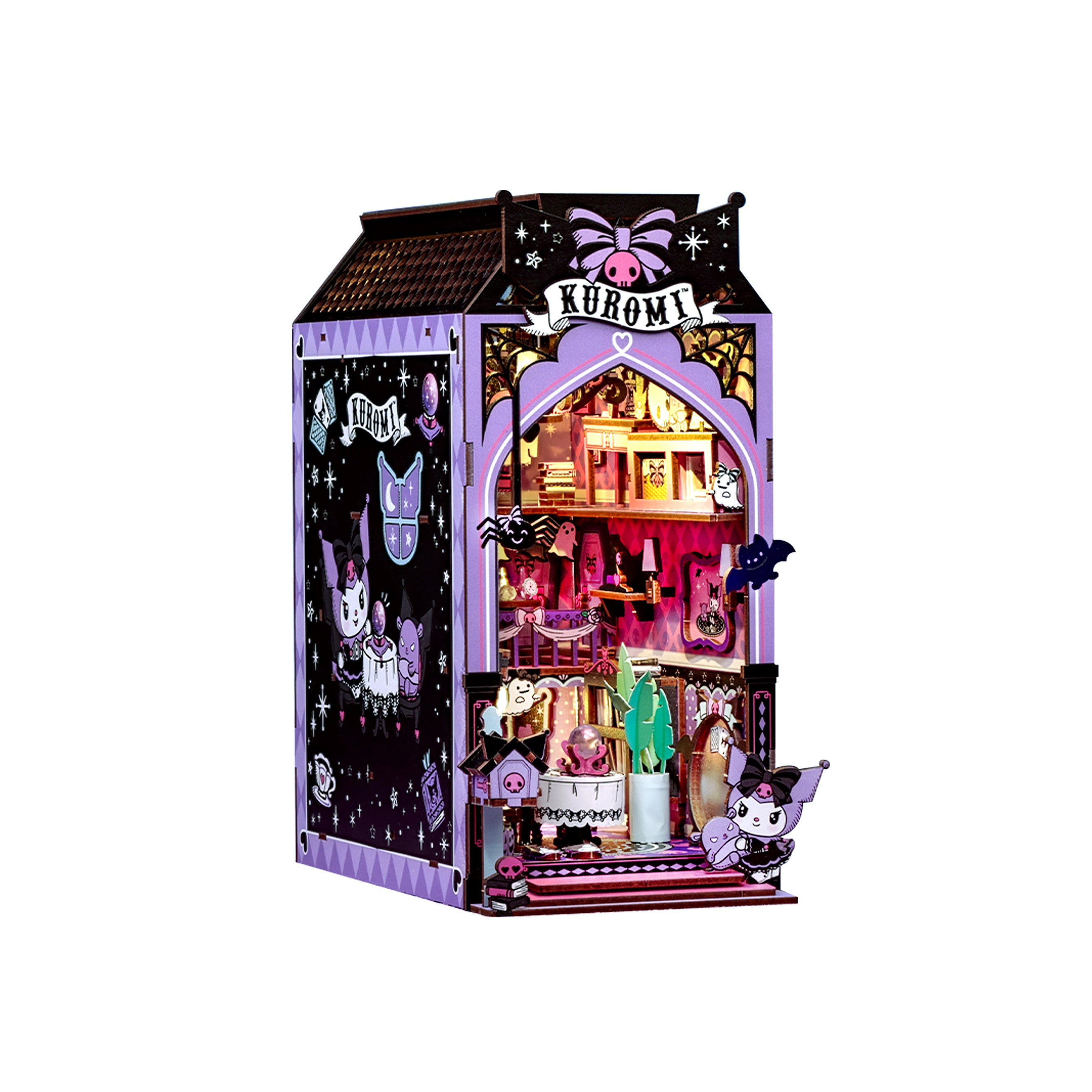 Hands Craft DIY Miniature Book Nook Kit | Kuromi™ Spooky House