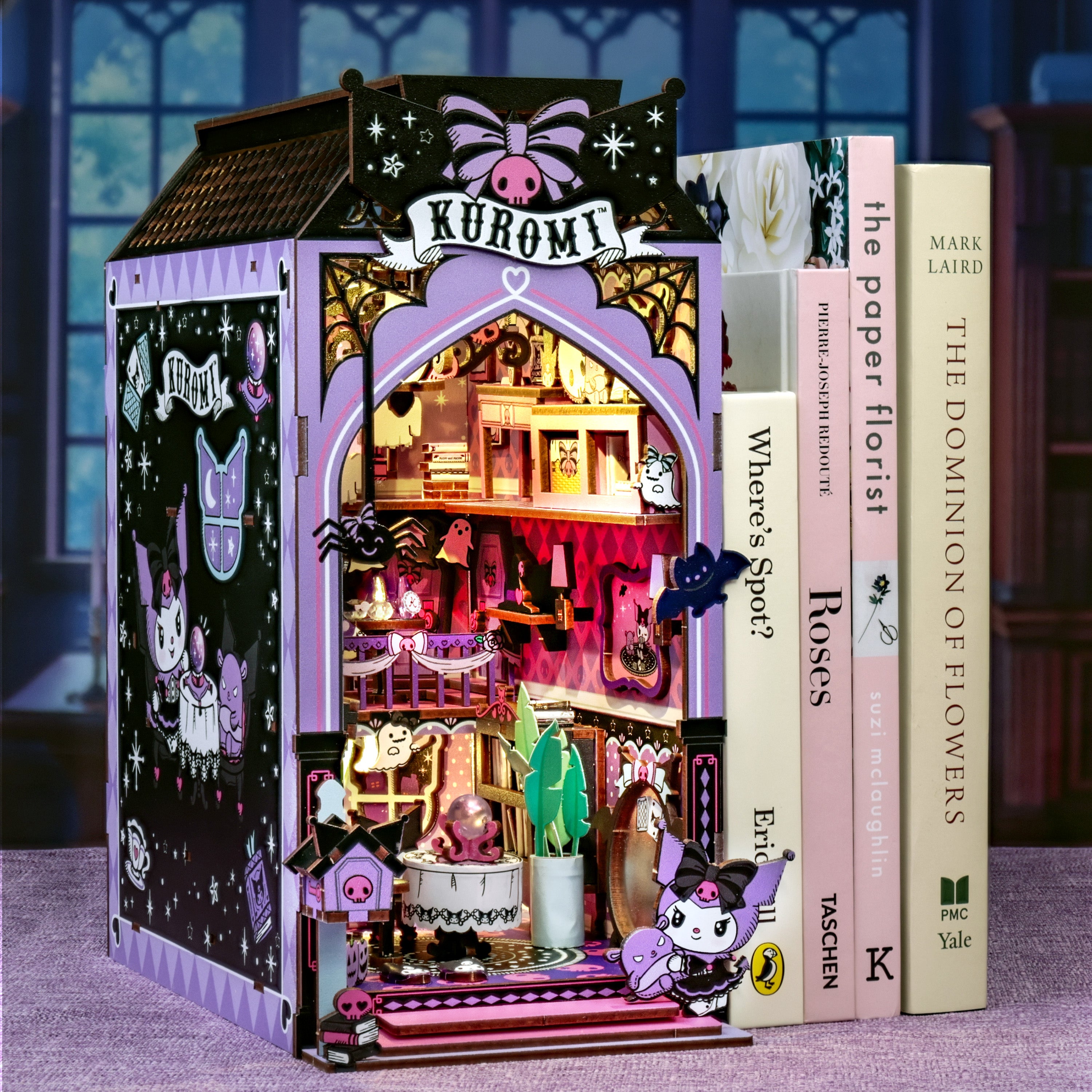 Hands Craft DIY Miniature Book Nook Kit | Kuromi™ Spooky House