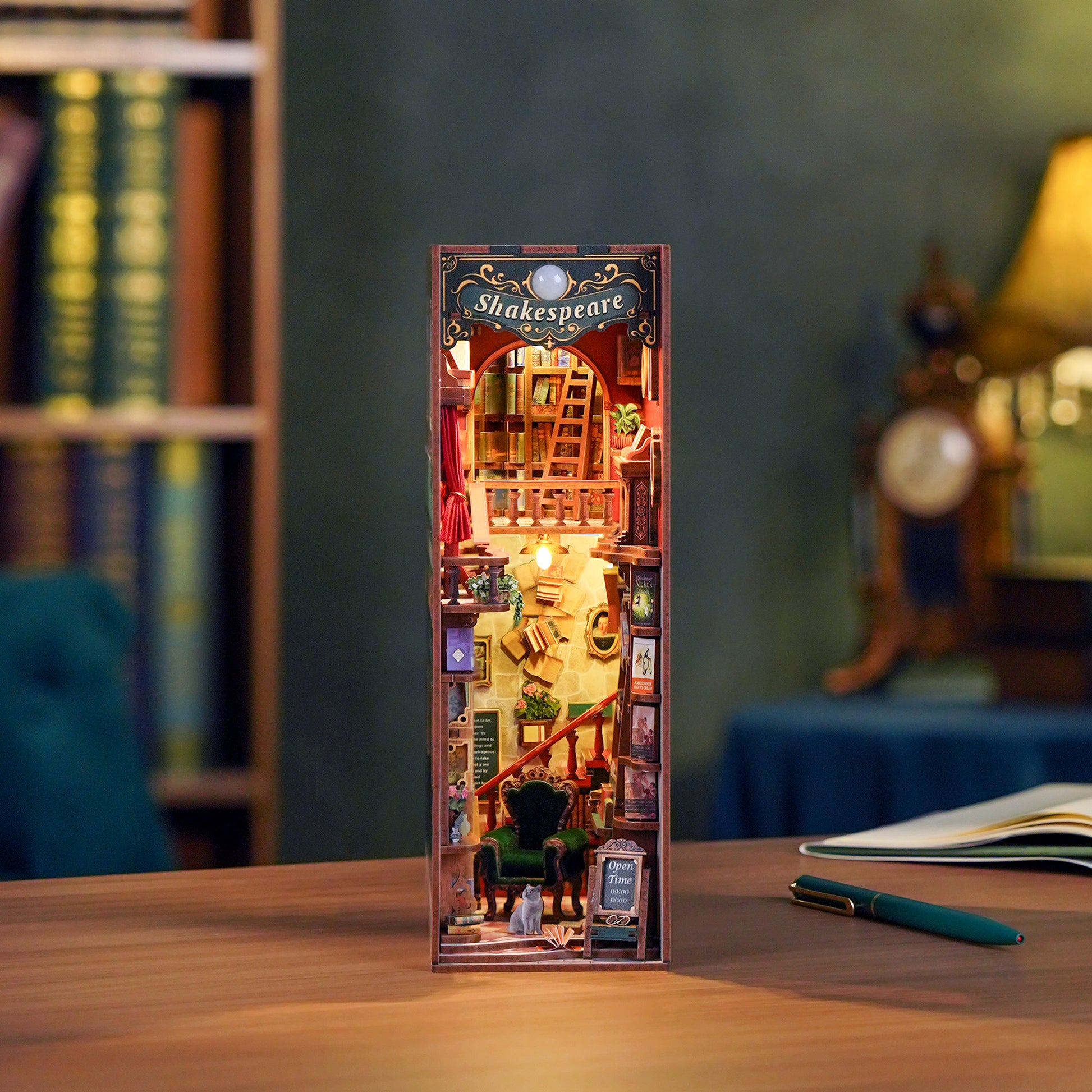 Hands Craft DIY Miniature Book Nook Kit | Left Bank Bookstore