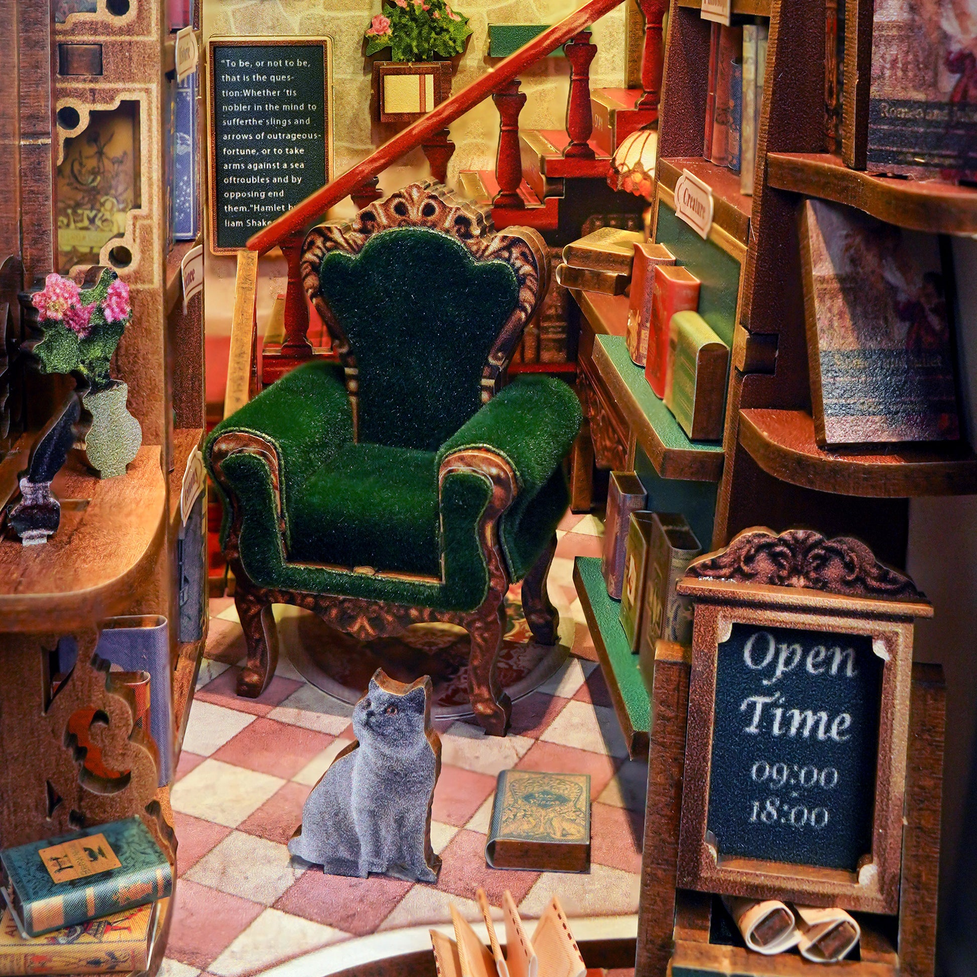 Hands Craft DIY Miniature Book Nook Kit | Left Bank Bookstore